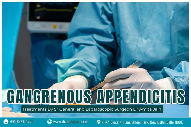 Dr Amita Jain surgeon for Gangrenous Appendicitis